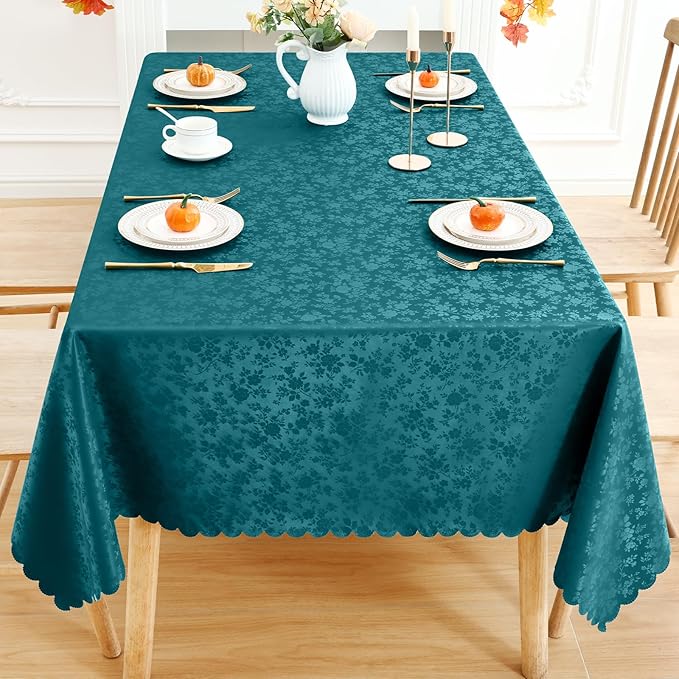 Smiry Rectangle Table Cloth, Waterproof Heavy Duty Vinyl Tablecloths, Wipeable - Image 6