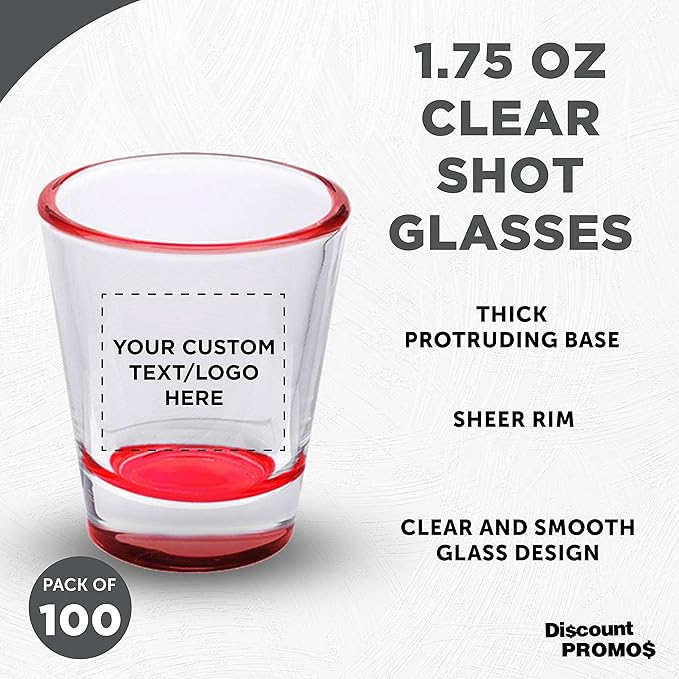 Custom Shot Glasses 1.75 oz. Set of 100, Personalized Bulk Pack - Image 3