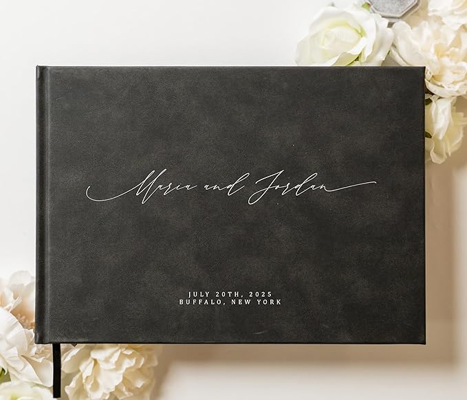 MUUJEE Personalized Guestbook in Charcoal - Image 2