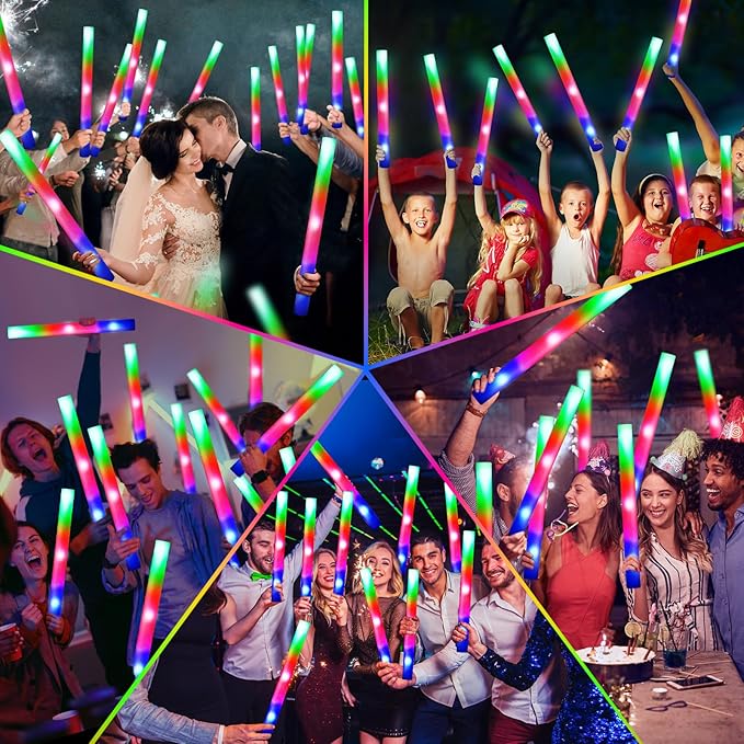 217 PCS Glow Sticks Bulk Party Pack, Foam Glow Sticks, Glow In The Dark Party - Image 5