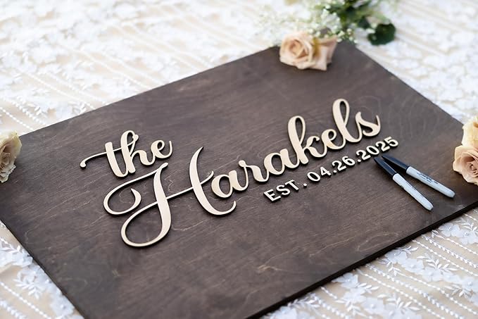 Personalized Last Name Guest Book, Unique Guest Book Sign, Custom Alternative - Image 7