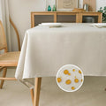 NLMUVW Ivory Linen Tablecloth for Rectangle Tables, Rustic Textured Table Cloth by NLMUVW