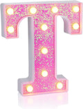 Foaky Pink Light up Letters，Pink Party Decorations, Girls Room Decor, Glitter by Foaky