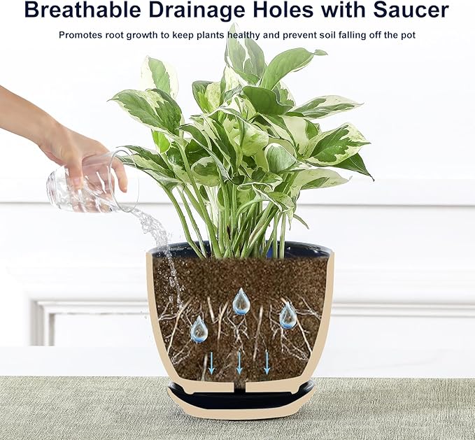 Sureasy Succulent Pots, 3.5 Inch Flower Pots - Image 5