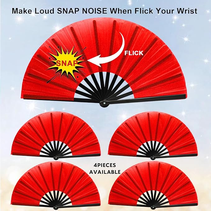 13inch Large Rave Fan Popping Clacking Fans - Image 4