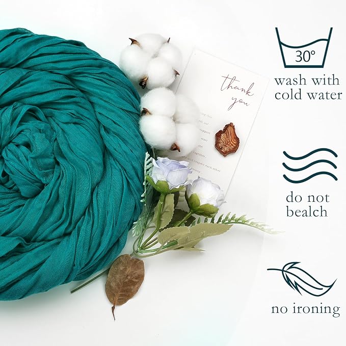 6 Pack Turquoise Cheesecloth Table Runner 10ft Boho Gauze Fabric Cheese Cloth - Image 4