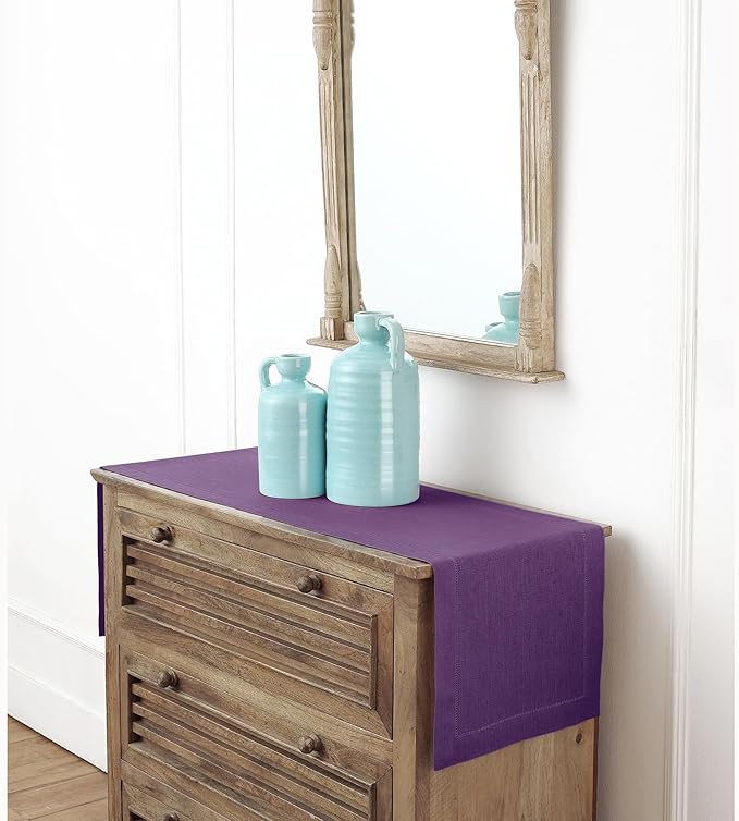 Solino Home Linen Purple Table Runner 72 Inches Long - Image 9