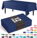 Party Solids 12-Pack Premium Plastic 54in. x 108in. Rectangle Table Cover by Exquisite