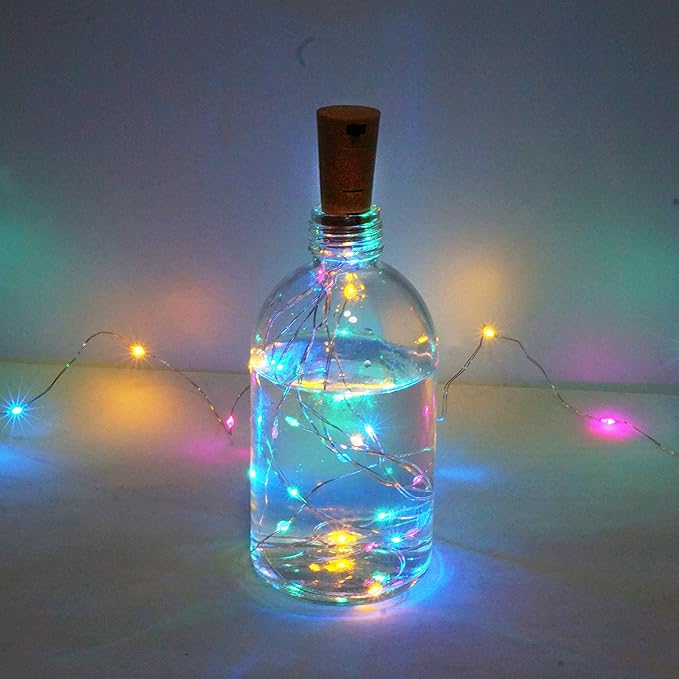 20 LED Wine Bottle Lights with Cork, 15 Pack Battery Operated Cork Shape Fairy - Image 8