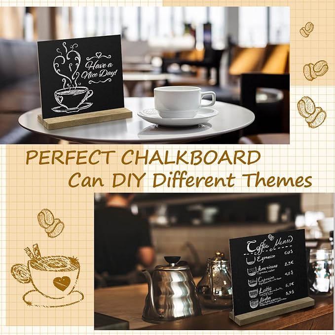 Queekay 36 Pcs Mini Chalkboard Signs Tabletop - Image 4