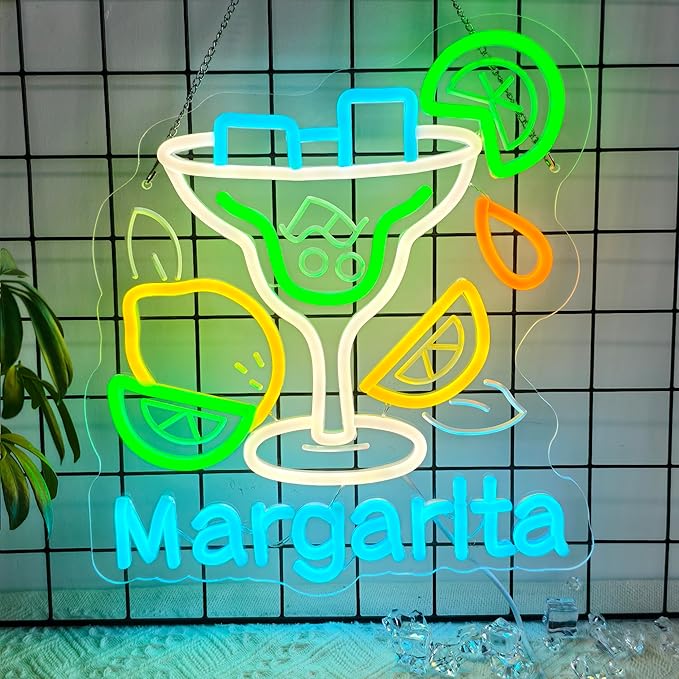 CNBEYOUNG Margarita Neon Sign, Neon Lights Hanging Wall Art Decoration - Image 6
