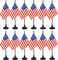 12 Pack USA Desk Flag Set, American Table Office Flag, Small Miniature Desktop by Unknown
