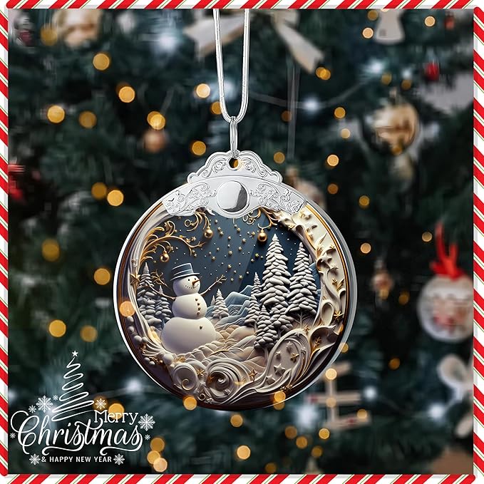 Christmas Ornaments 2025, Unique Christmast Ornaments 4 Inch Acrylic Ornament - Image 8