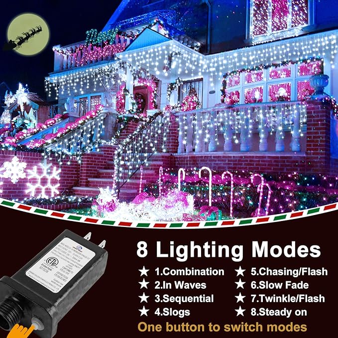 KNONEW 99ft 960 LED Christmas Lights Outdoor Decorations - Image 2