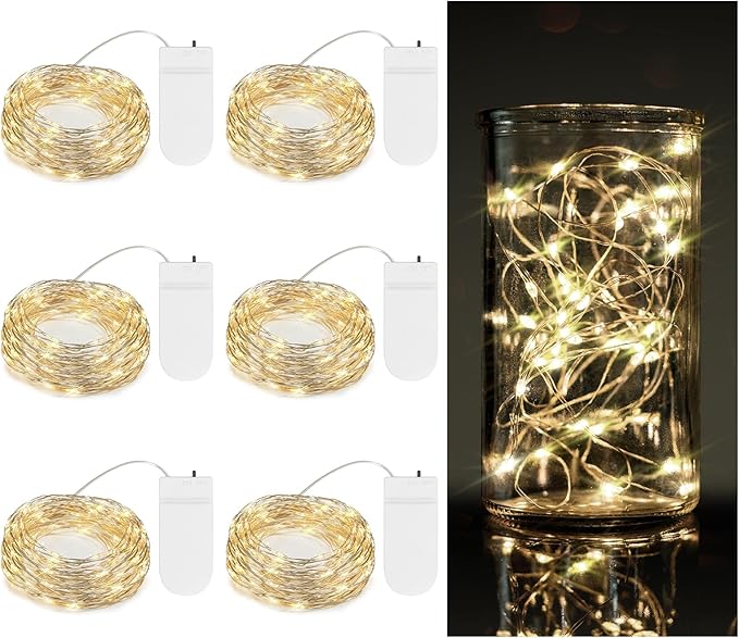 TingMiao 6 Pack Fairy Lights Battery Operated 7.2 ft 20 LED Mini String Lights by TingMiao