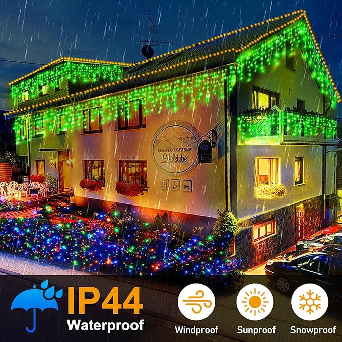KNONEW 99ft 1216 LED Christmas Lights Outdoor Decorations - Image 4
