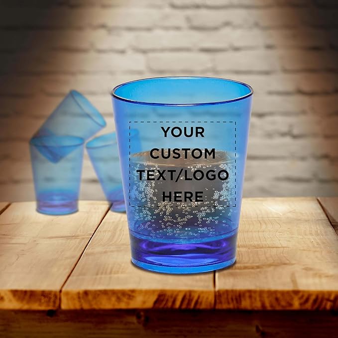 Custom Translucent Plastic Shot Glasses 1.5 oz. Set of 50, Personalized Bulk - Image 8