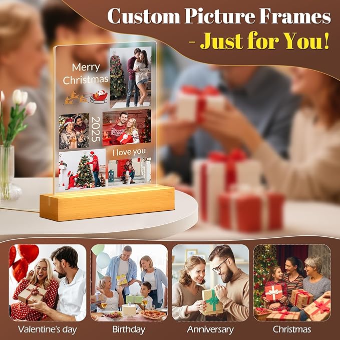 Custom Picture Frames with Photo, Personalized Photo Frame with Night Light - Image 8