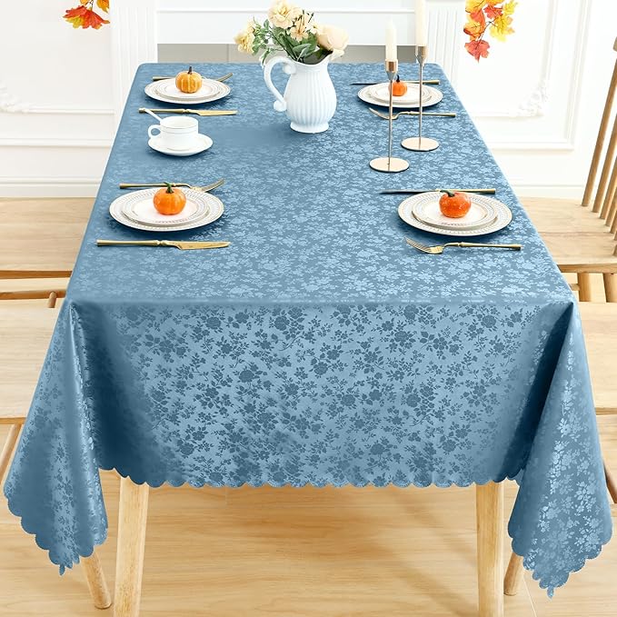 Smiry Rectangle Table Cloth, Waterproof Heavy Duty Vinyl Tablecloths, Wipeable - Image 6