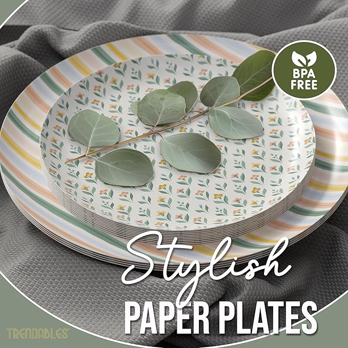 Trendables Heavy Duty Paper Plates Set - Image 7
