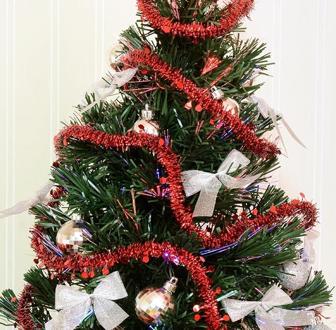Mandala Crafts White Tinsel Garland - Image 6
