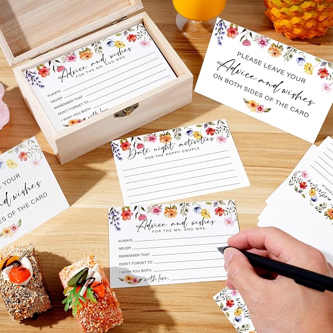 85 Pcs Advice and Wishes Cards Wooden Box Set - Image 4