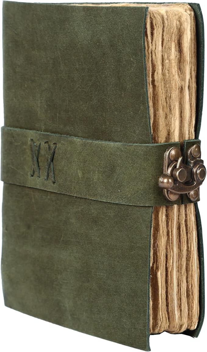Vintage Leather Journal Handmade Buffalo Non-Refillable Deckle Edge Paper – by KomalsPassionLeather