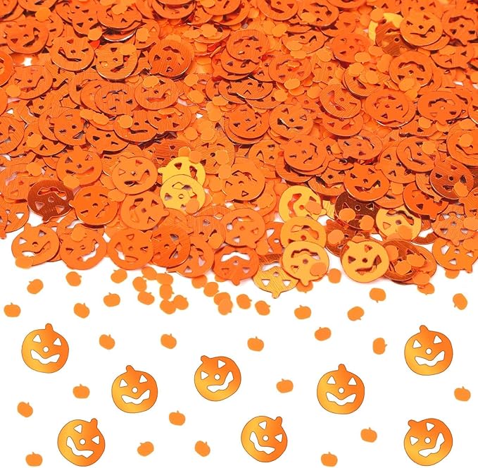 MARFOREVER Halloween Pumpkin Confetti Table Decorations by MARFOREVER