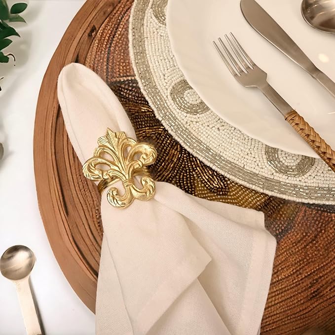 12-Pack Gold Napkin Rings - Image 4
