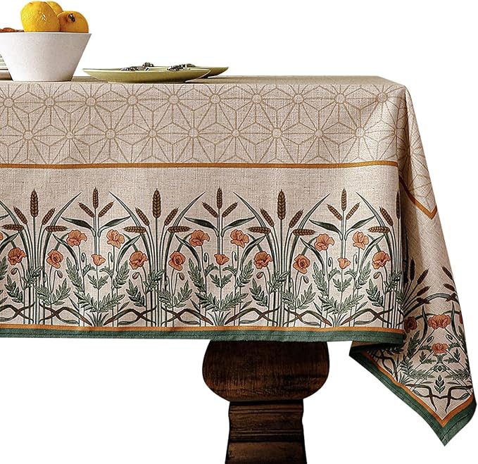 patdrea Designer Vintage Linen Small Table Cloth by Welcometopatdrea
