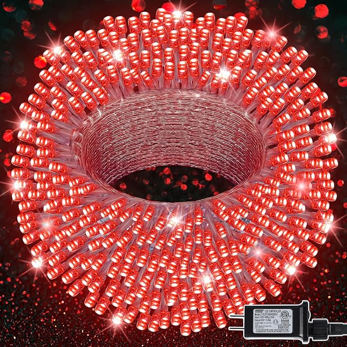 LJLNION 300 LED Christmas Lights, Extra Long 98.5FT Valentines String Lights by LJLNION