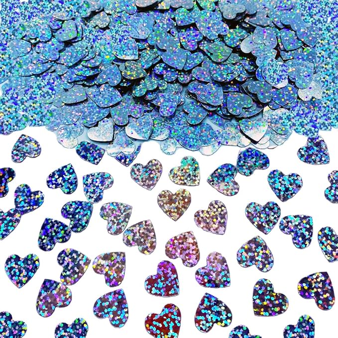 Confetti Heart Metallic Confetti Party Table Decoration Sprinkles DIY by JNSAXMI