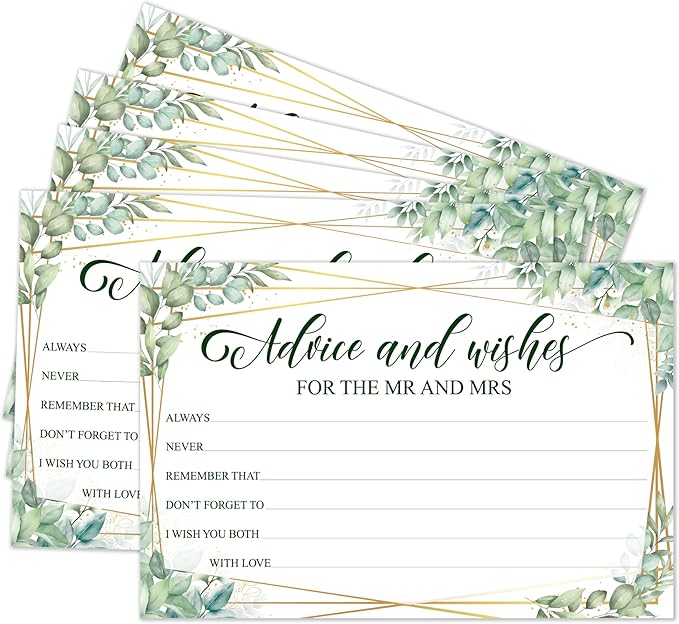 Advice And Wishes Cards For the Mr & Mrs, 25 Wishes Cards for Wedding Bridal by Unknown