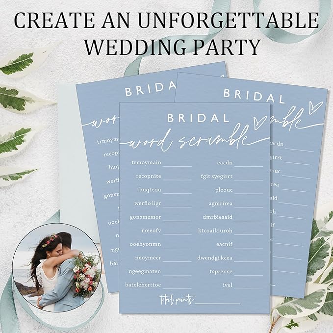 Fun Wedding Shower Games Bridal Word Scramble who knows the bride best 25 Game - Image 3