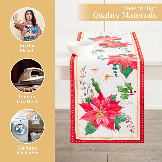 Maison d' Hermine Table Runner 100% Cotton Double Layer Table Runners 108 - Image 3