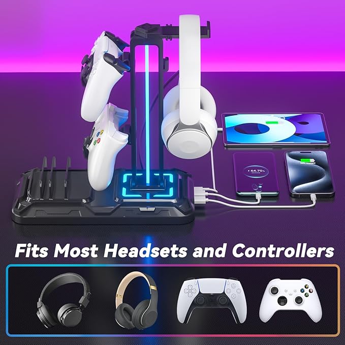 KDD Headset Stand with Charging Station - Image 5