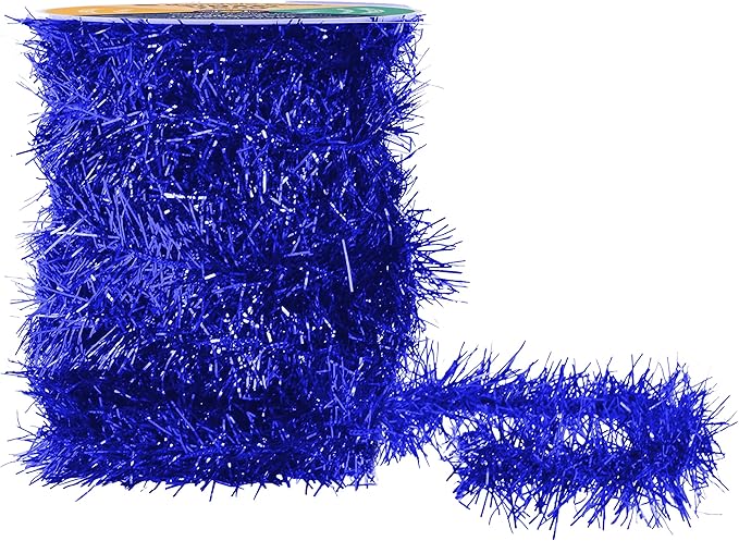 Mandala Crafts Blue Tinsel Garland - Image 3