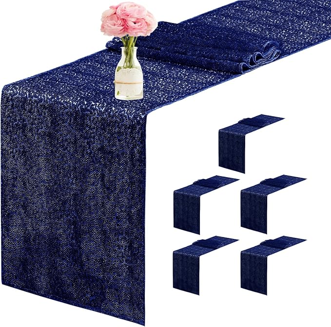 6 Packs 12 x 72 inches Sequin Table Runner by Unknown