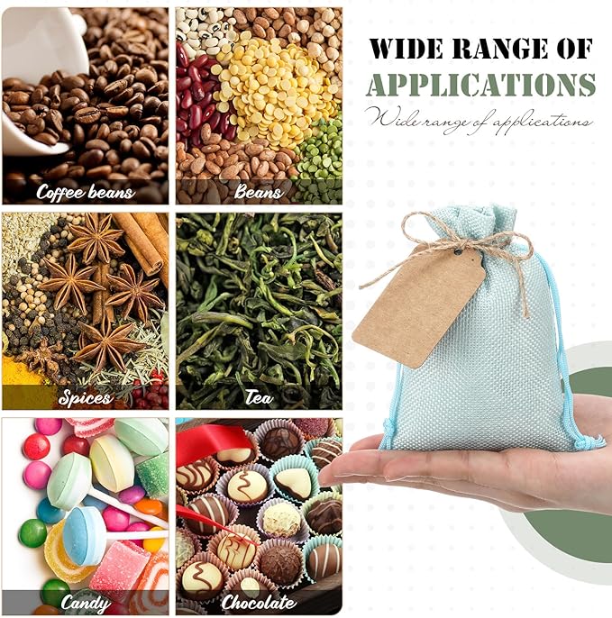 Woanger 100 Pcs Burlap Gift Bags - Image 4