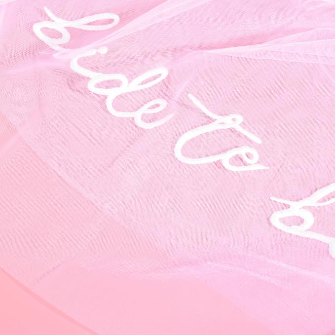 Bride To Be Embroidered Veil, Bride Veil - Image 6