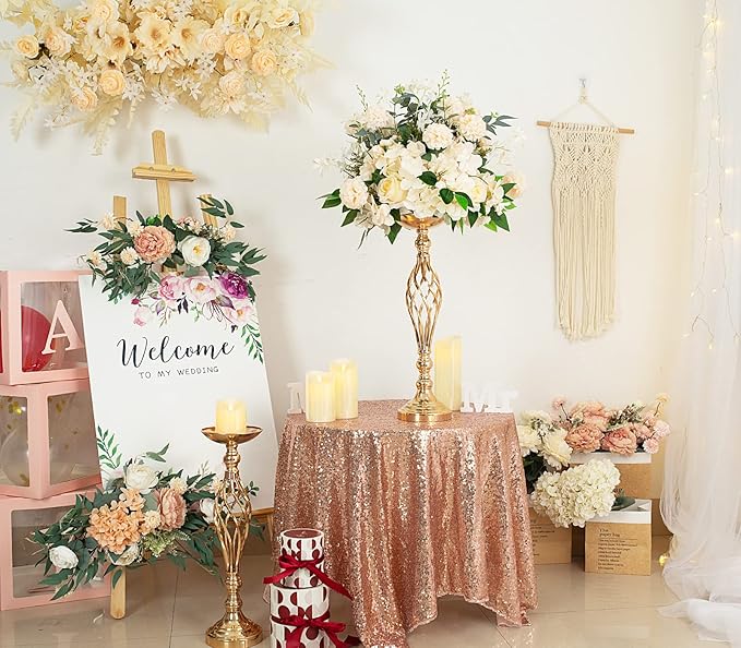 2 Pcs Wedding Centerpieces for Reception Tables, Twist Candleholders Stands - Image 2