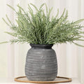 Ceramic Rustic Vase, 7.48" Flowers Pottery Vases Home Decor Round Wide-Mouth by ooit