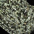 Song Xi 90pcs 4mm Natural Prehnite Gemstone Beads Faceted Round Loose Stone by SongXi