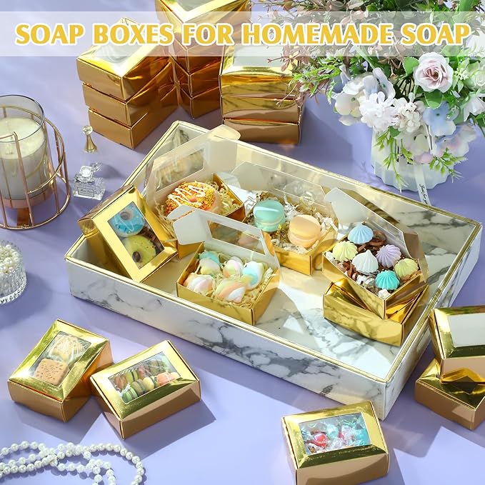 Zonon 30 Pcs Soap Boxes for Homemade Packaging, Mini Kraft Treat Boxes - Image 5