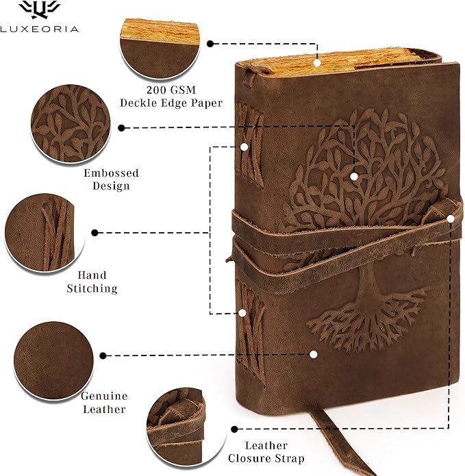 LUXEORIA Tree Of Life Leather Journal - Image 4