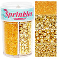Edible Gold Pearl Sprinkles for Cake Decorating, Baking Cake Decorations by Joyvitas