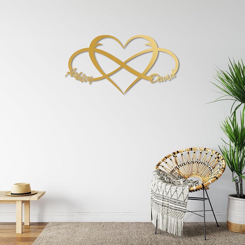 Custom Infinity Sign for Couples Metal Wall Art Personalized Valentines Day - Image 4