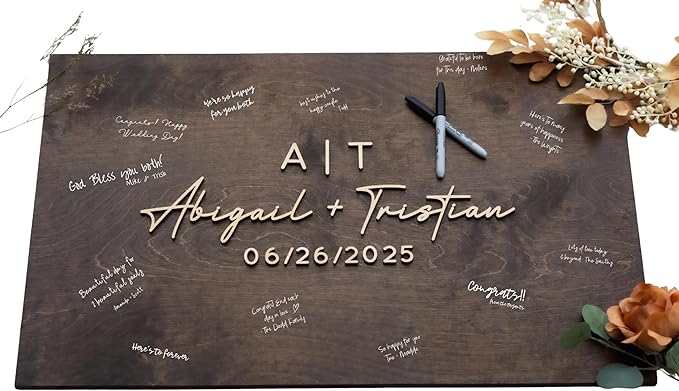 Personalized Last Name Guest Book, Unique Guest Book Sign, Custom Alternative by Obsidian+Home+Creations