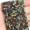 Song Xi 120pcs 3mm Natural African Turquoise Gemstone Beads Faceted Round Loose by SongXi