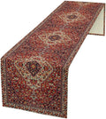 Boho Floral Vintage Table Runner, Paisley Retro Red Flower Rustic Country by Unknown